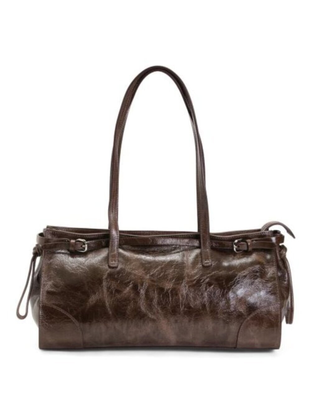 CAVALCANTI Made In Italy Leather East West Satchel Belt Detail